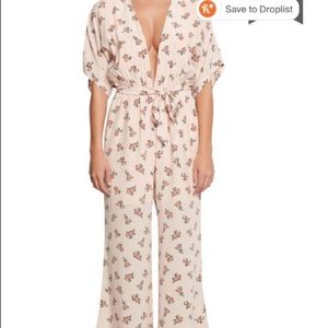Willow & Clay • Plunging Floral Jumpsuit